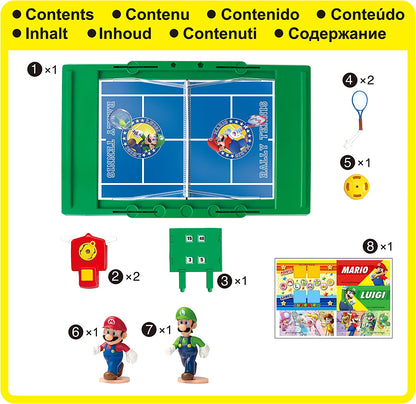 EPOCH Games Super Mario 7434 Super Mario Rally Tennis - Action Game, Multicolor