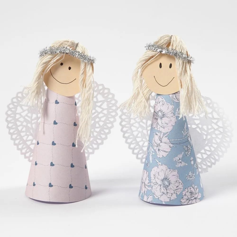 Creativ 20964 Doilys, D: 10 cm, heart, 30pcs, White