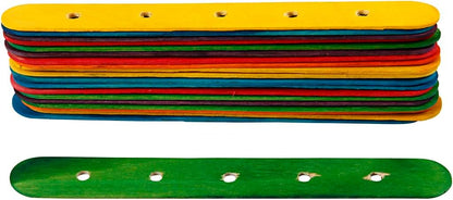 Wooden sticks with holes - 15 x 1.8 cm - 20 pcs