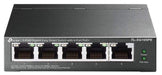TP-Link TL-SG105PE Switch PoE Gestito Gigabit Ethernet, 5 Porte Con 4 Porte PoE Fino A 65 W, 5 Porte Gigabit, PoE+, 802.3af/at, QoS, VLAN, Ideale Per La Casa E Il Ufficio, Easy Smart Switch