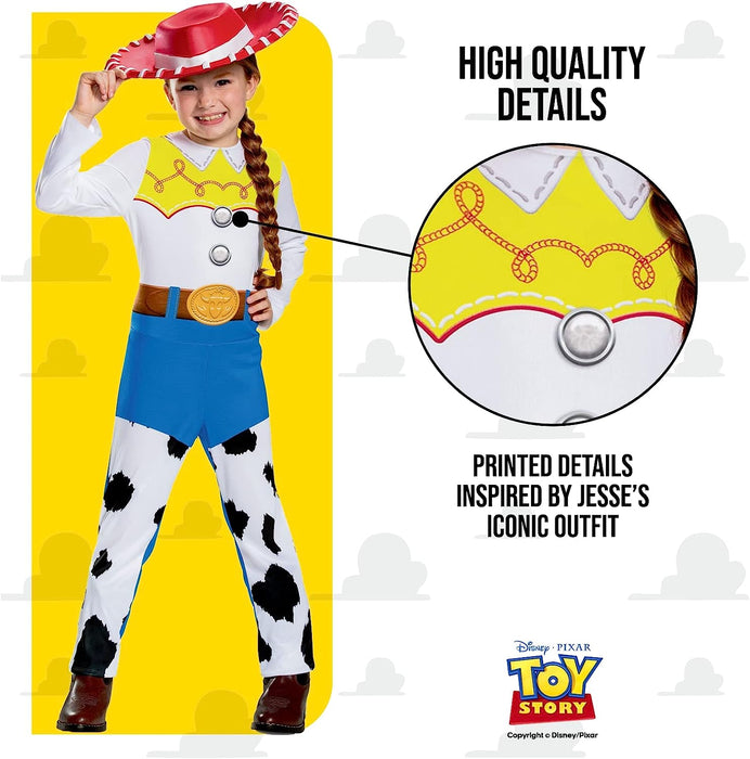 Disney Official Classic Jessie Toy Story Costume for Kids, Cowgirl Fancy Dress Outfit Toy Story Jessie Cow Girl Outfit, World Book Day Costumes for Girls