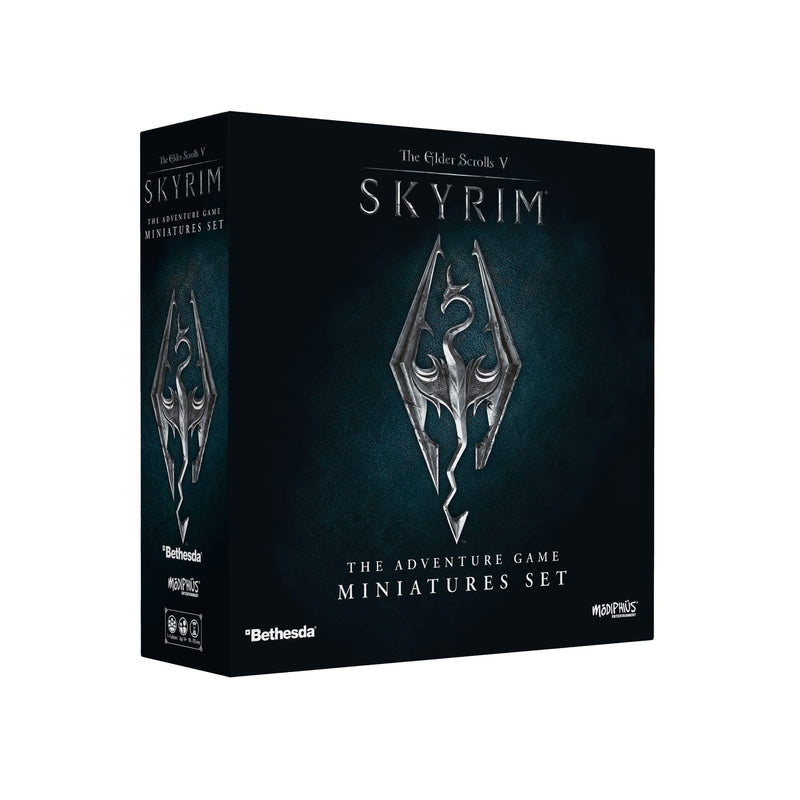 Modiphius | The Elder Scrolls: Skyrim - Adventure Board Game - Miniatures Upgrade Set | Board Game | Ages 14+ | 1-4 Players | 60-120 Minutes Playing Time,Grey,red, 3. Miniatures (MUH106002