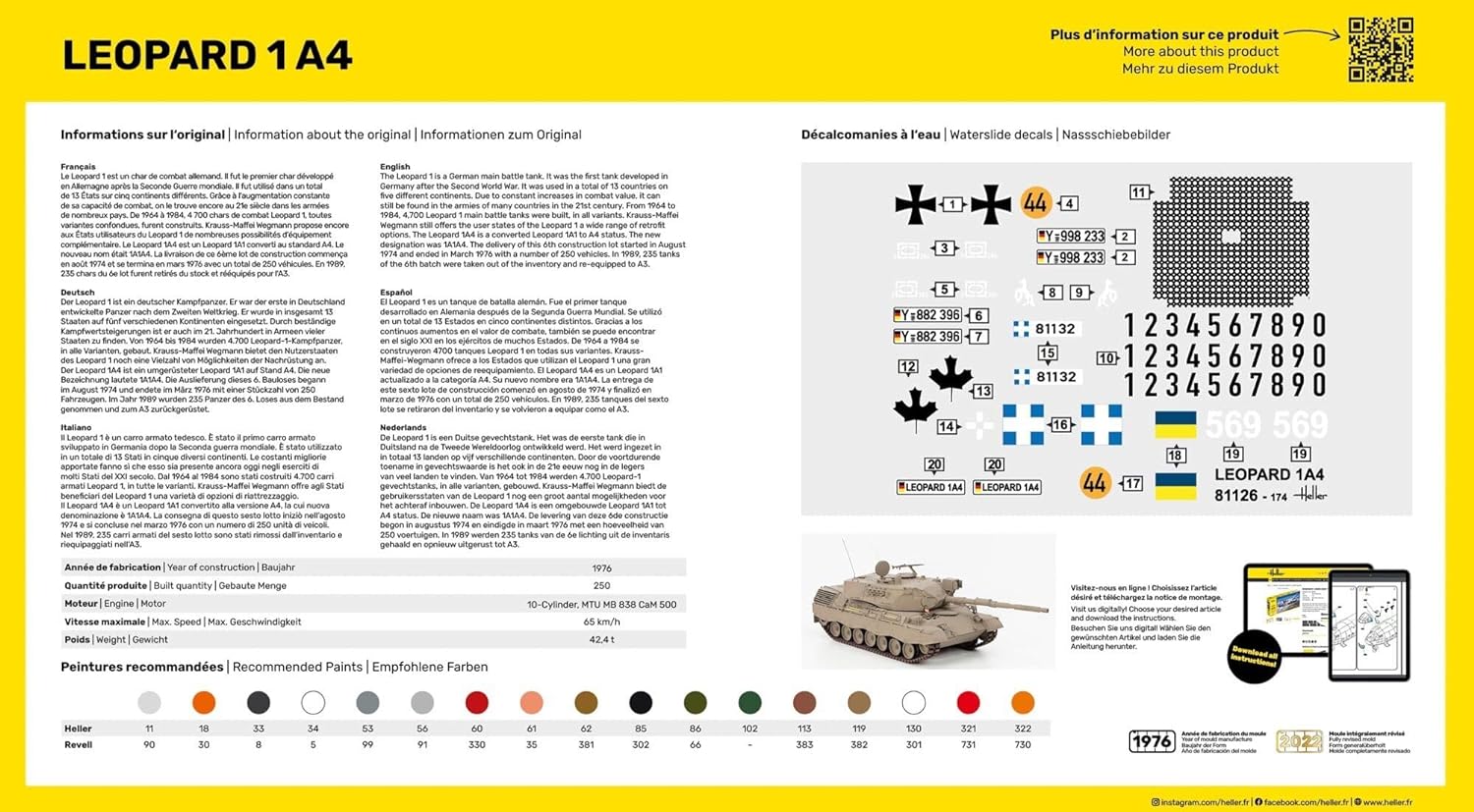 heller - 1/35 STARTER KIT LEOPARD 1A4 (?/22) *