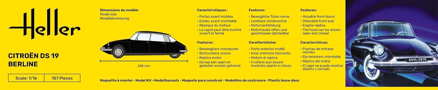 Heller HEL80789 Citroen Model Kit, Various
