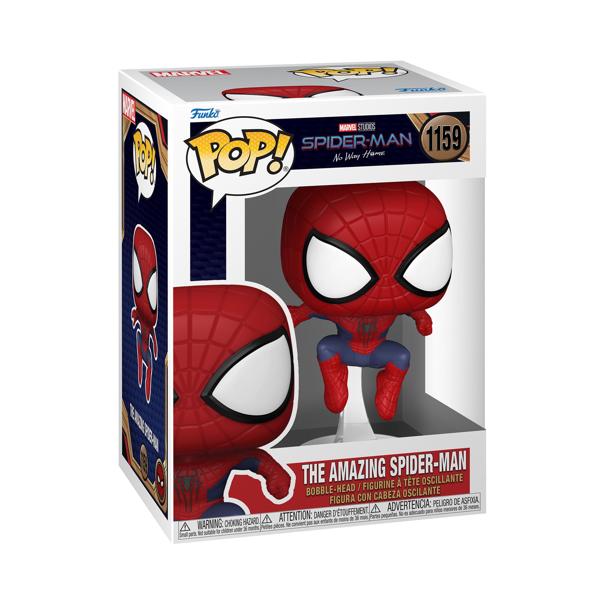 Funko POP! Marvel: Spiderman No Way Home 2021 - Spider-Man - Leaping SM3 - Collectable Vinyl Figure - Gift Idea - Official Merchandise - Toys for Kids & Adults - Movies Fans Single