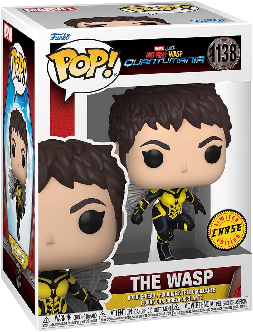 Funko POP! Vinyl Marvel: Ant-Man Quantumania - Wasp - 1/6 Odds for Rare Chase Variant - Collectable Vinyl Figure - Gift Idea - Official Merchandise - Toys for Kids & Adults - Movies Fans