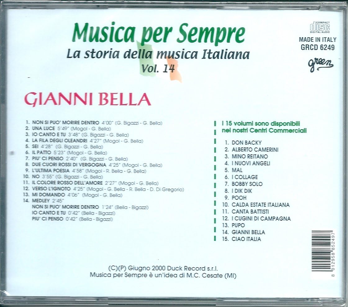 Il Meglio Di Gianni Bella (Cantaitalia)