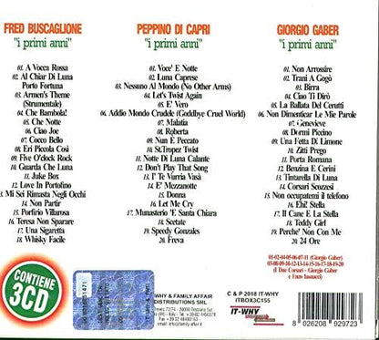 Italian Music Collection I Primi Anni (Buscaglione,Di Capri Gaber...)