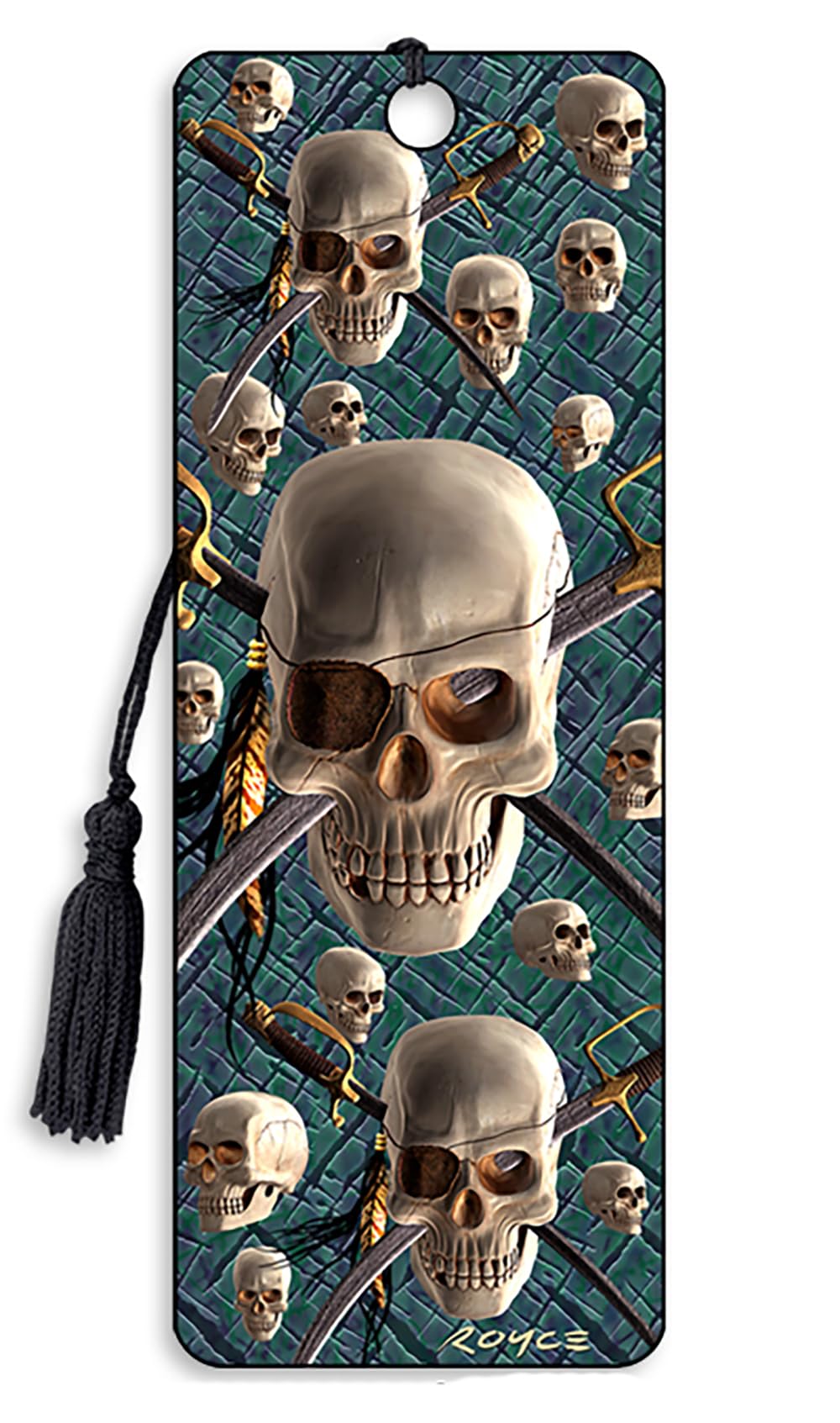 3D Bookmark - Skull and Swords 'Patch' - Cheatwell Games