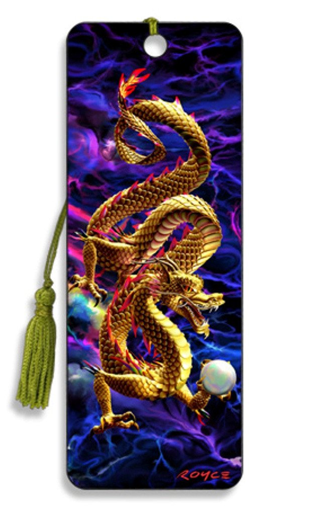 Cheatwell BK23GD 3D Bookmark Golden Dragon, 58 x 153mm