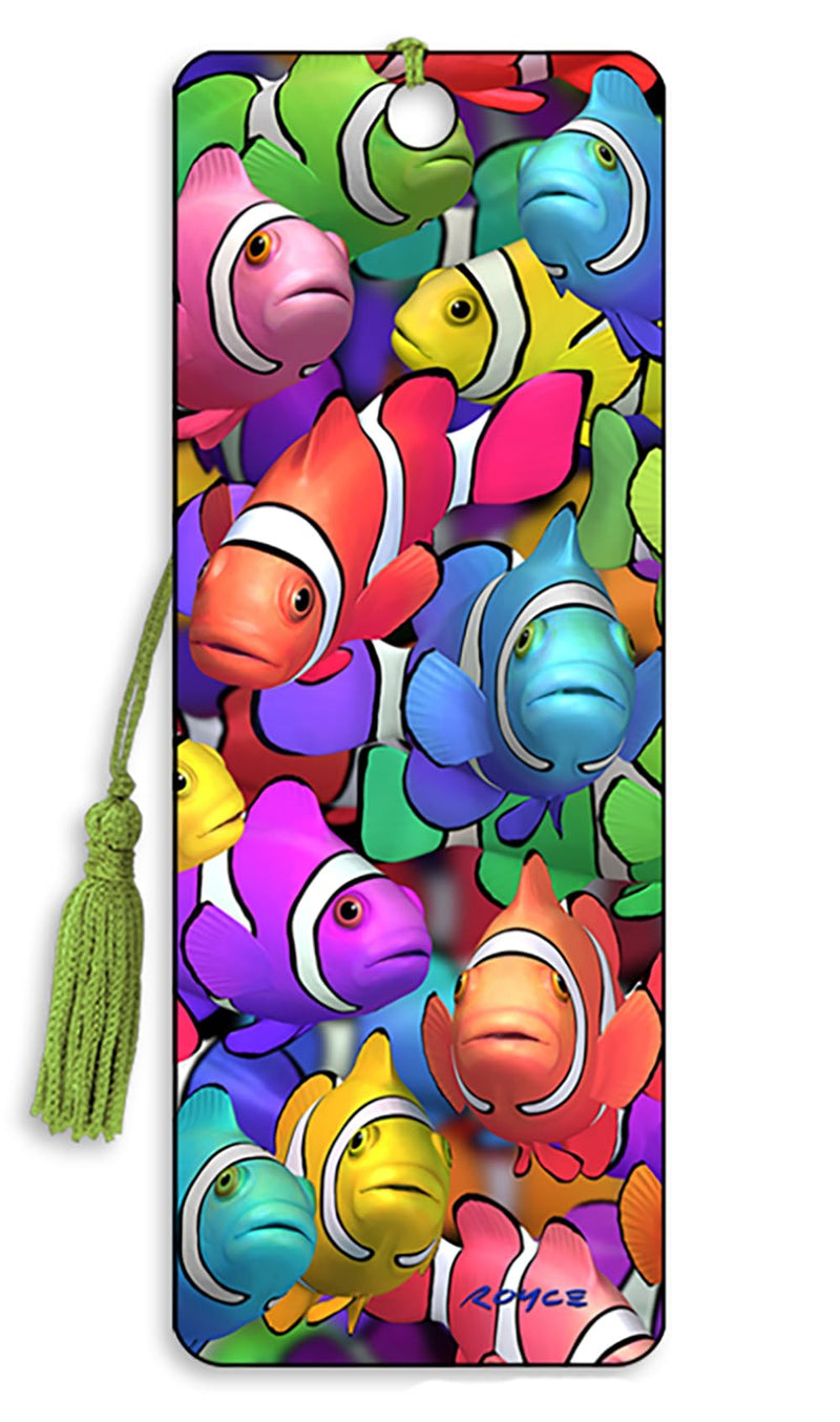 3D Clown Fish bookmark featuring the artwork of Royce B McClure - by Artgame (Clown School