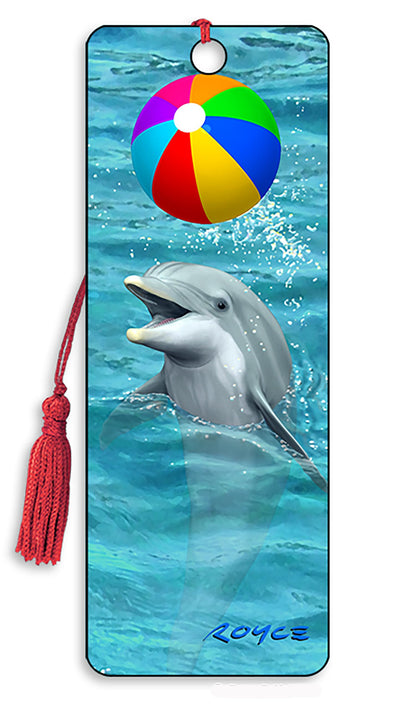 Cheatwell BK40BB Games 3D Bookmark Dolphin and Beach Ball