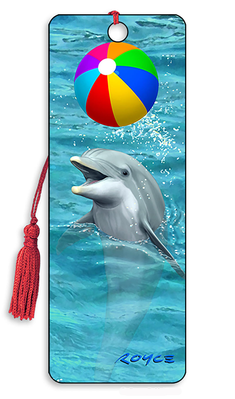 Cheatwell BK40BB Games 3D Bookmark Dolphin and Beach Ball