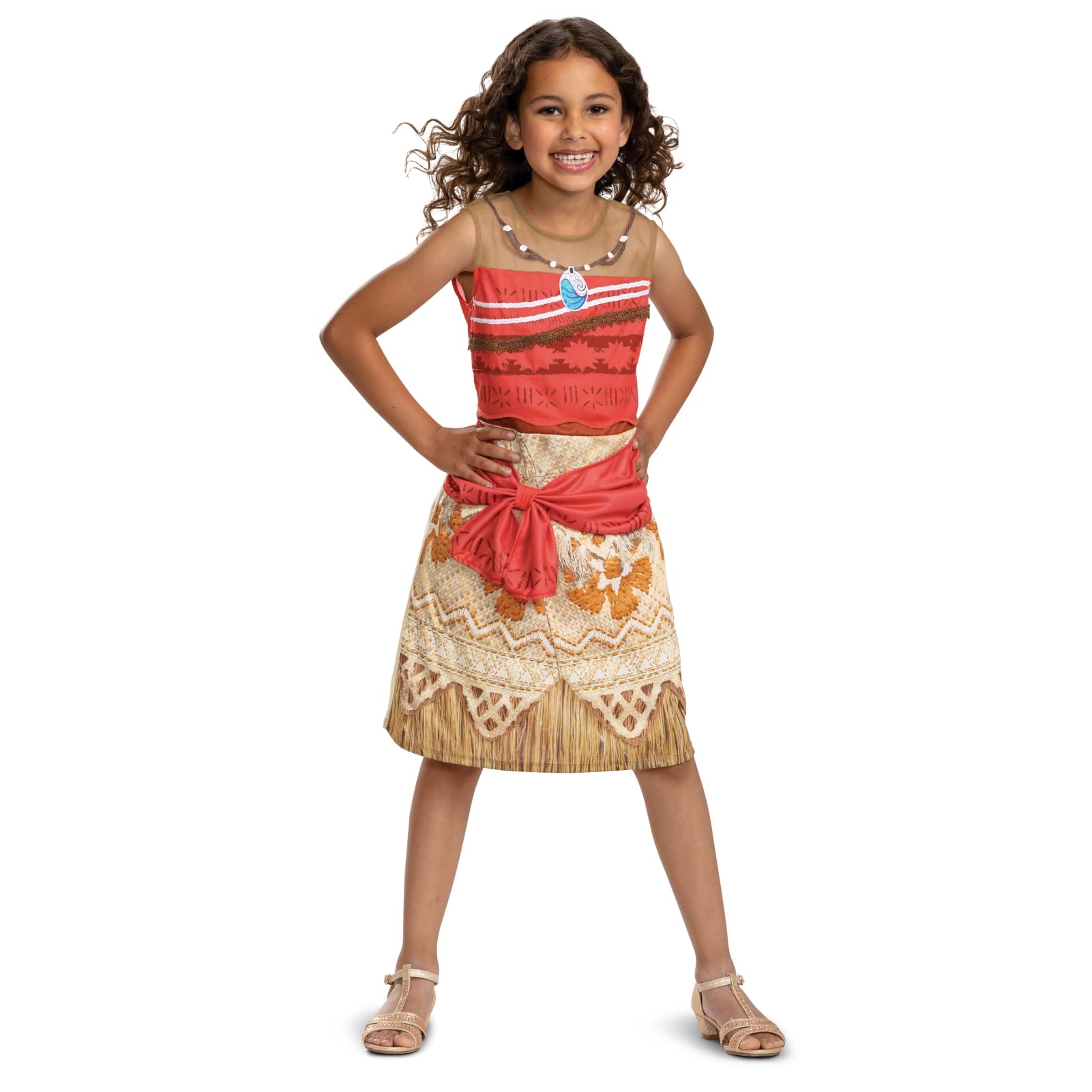 Disney Official Classic Moana Costume Kids, Moana Dress Up for Girls, Moana Fancy Dress Outfit, Princess Costumes for Girls, Maui Costume Kids, World Book Day Costumes for Girls