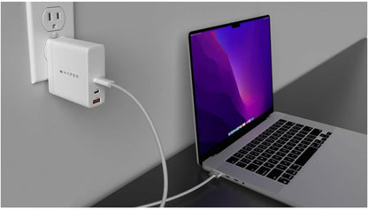 Hyper USB C Gan Wall Charger 140W, Multi-port, Portable, Compatible with MacBook, USB-C Laptop, iPhone and more