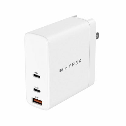 Hyper USB C Gan Wall Charger 140W, Multi-port, Portable, Compatible with MacBook, USB-C Laptop, iPhone and more
