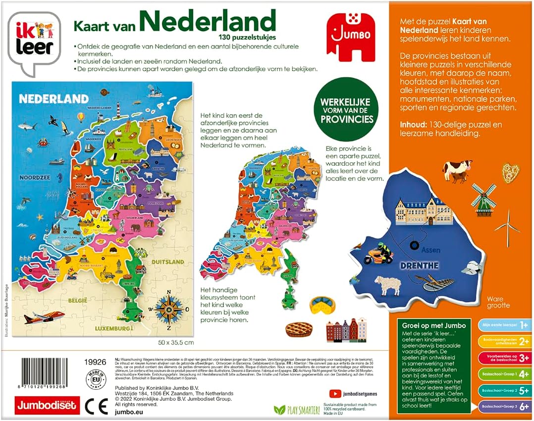 Jumbo - I Learn Map of The Netherlands - Educational Game from 5 Years