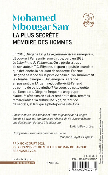 La Plus secrète mémoire des hommes: Roman