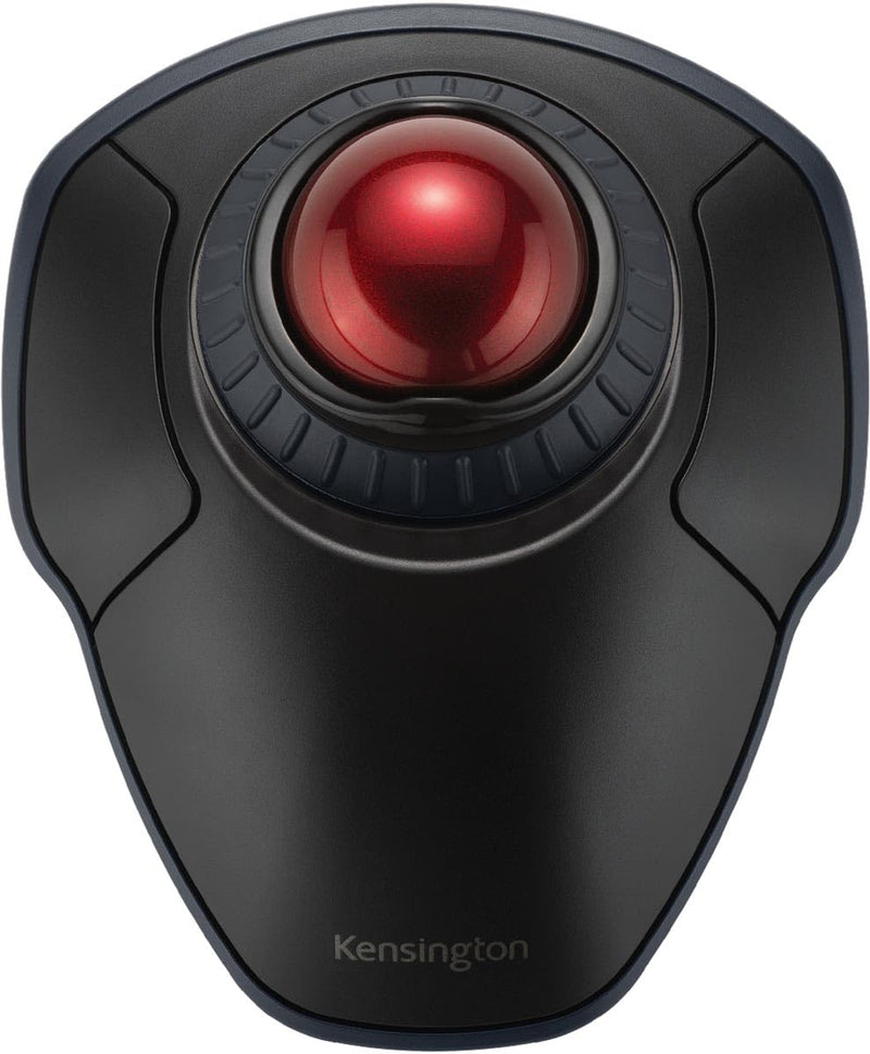 Kensington Orbit Wireless Trackball with Scroll Ring, Professional Computer Mouse with Bluetooth, (2.4GHz Wireless), Optical Tracking & AES Encryption Security, Left or Right Handed - Black (K70992WW