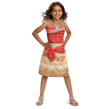 Disney Official Classic Moana Costume Kids, Moana Dress Up for Girls, Moana Fancy Dress Outfit, Princess Costumes for Girls, Maui Costume Kids, World Book Day Costumes for Girls