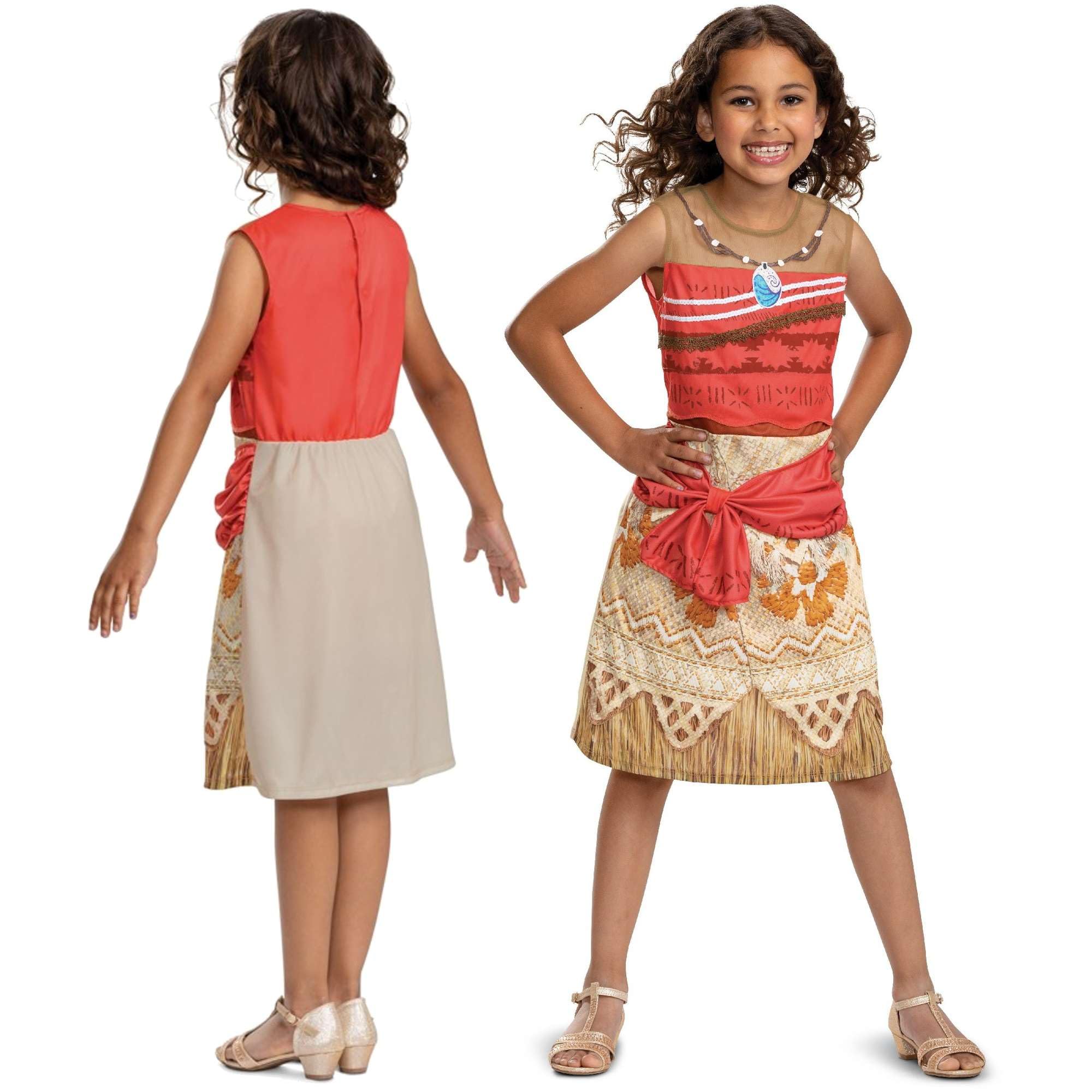 Disguise 140289L-EU-6 Moana/Vaiana Classic (Eu) Fancy Dress, S (5-6), Multi
