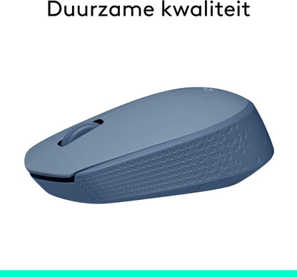 Logitech M171 Wireless Mouse for PC, Mac, Laptop, 2.4 GHz with USB Mini Receiver, Optical Tracking, 12-Months Battery Life, Ambidextrous - Grey