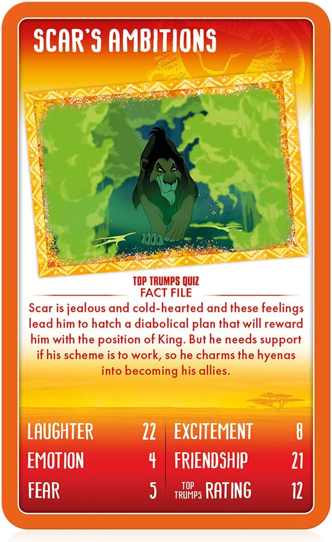 Top Trumps The Lion King Specials Card Game