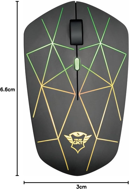 Trust Gaming GXT 117 Strike Wireless Gaming Mouse, 600-1400 DPI, Rechargeable Strike 4 Buttons 1,400 DPI