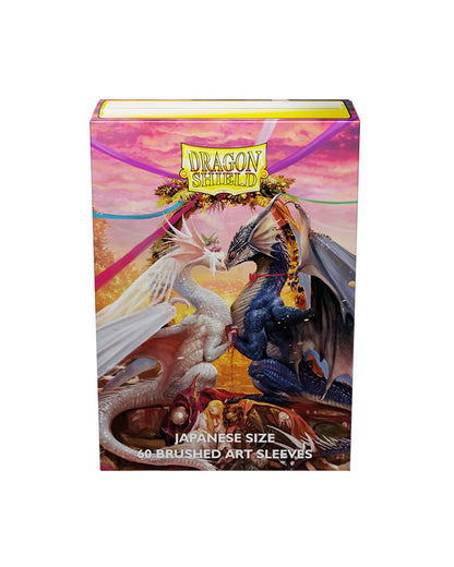 Arcane Tinmen Dragon Shield Sleeves: Brushed Japanese Size - Valentine Dragons 2023