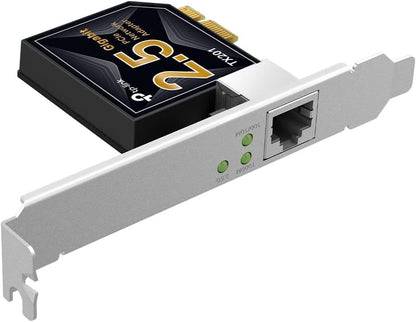 TP-Link 2.5 Gigabit PCI Express Network Adapter, Low-Profile and Full-Height Brackets, Supports Windows 11/10/8.1/8/7, Windows Servers RS 2022/2019/2016/2012 R2/2012/2008 R2, Linux (TX201