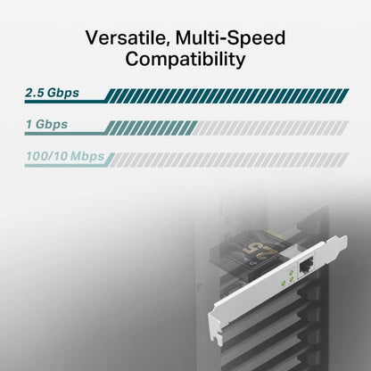 TP-Link 2.5 Gigabit PCI Express Network Adapter, Low-Profile and Full-Height Brackets, Supports Windows 11/10/8.1/8/7, Windows Servers RS 2022/2019/2016/2012 R2/2012/2008 R2, Linux (TX201