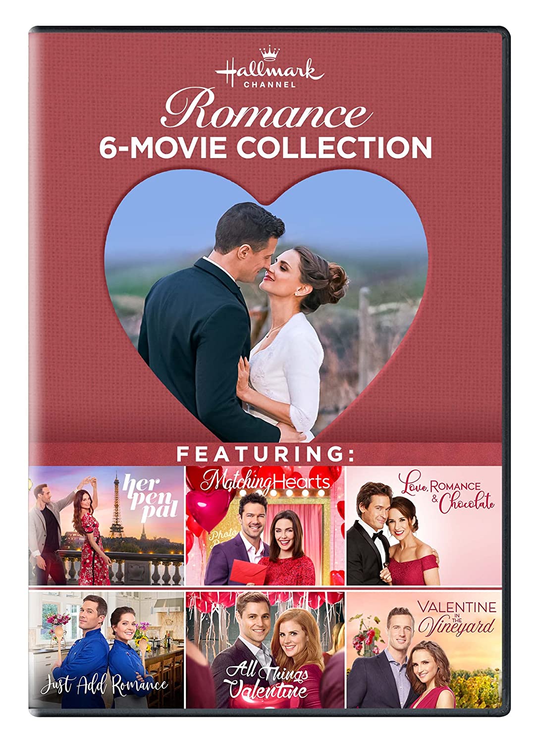 Hallmark Romance 6-Movie Collection (Her Pen Pal/Matching Hearts/Love, Romance & Chocolate/Just Add Romance/All Things Valentine/Valentine in the Vineyard)