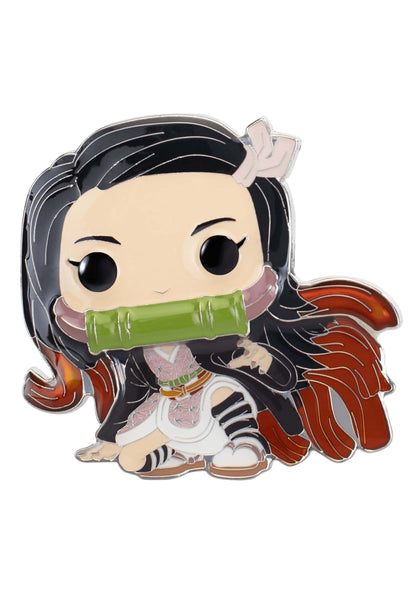 Funko Large Pop! Enamel Pin - Nezuko Kamado - Demon Slayer: Nezuko Kamado - Demon Slayer Enamel Pins - Cute Collectable Novelty Brooch - for Backpacks & Bags - Gift Idea - Official Merchandise