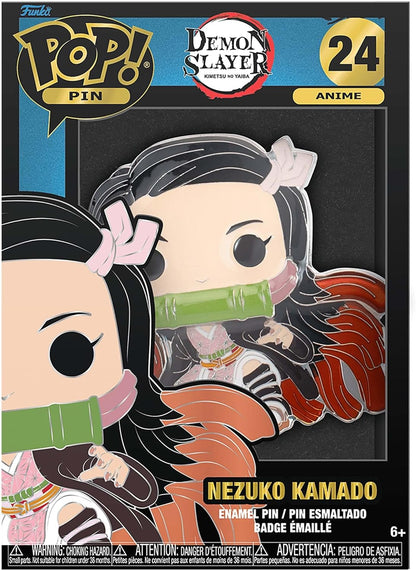 Funko Large Pop! Enamel Pin - Nezuko Kamado - Demon Slayer: Nezuko Kamado - Demon Slayer Enamel Pins - Cute Collectable Novelty Brooch - for Backpacks & Bags - Gift Idea - Official Merchandise