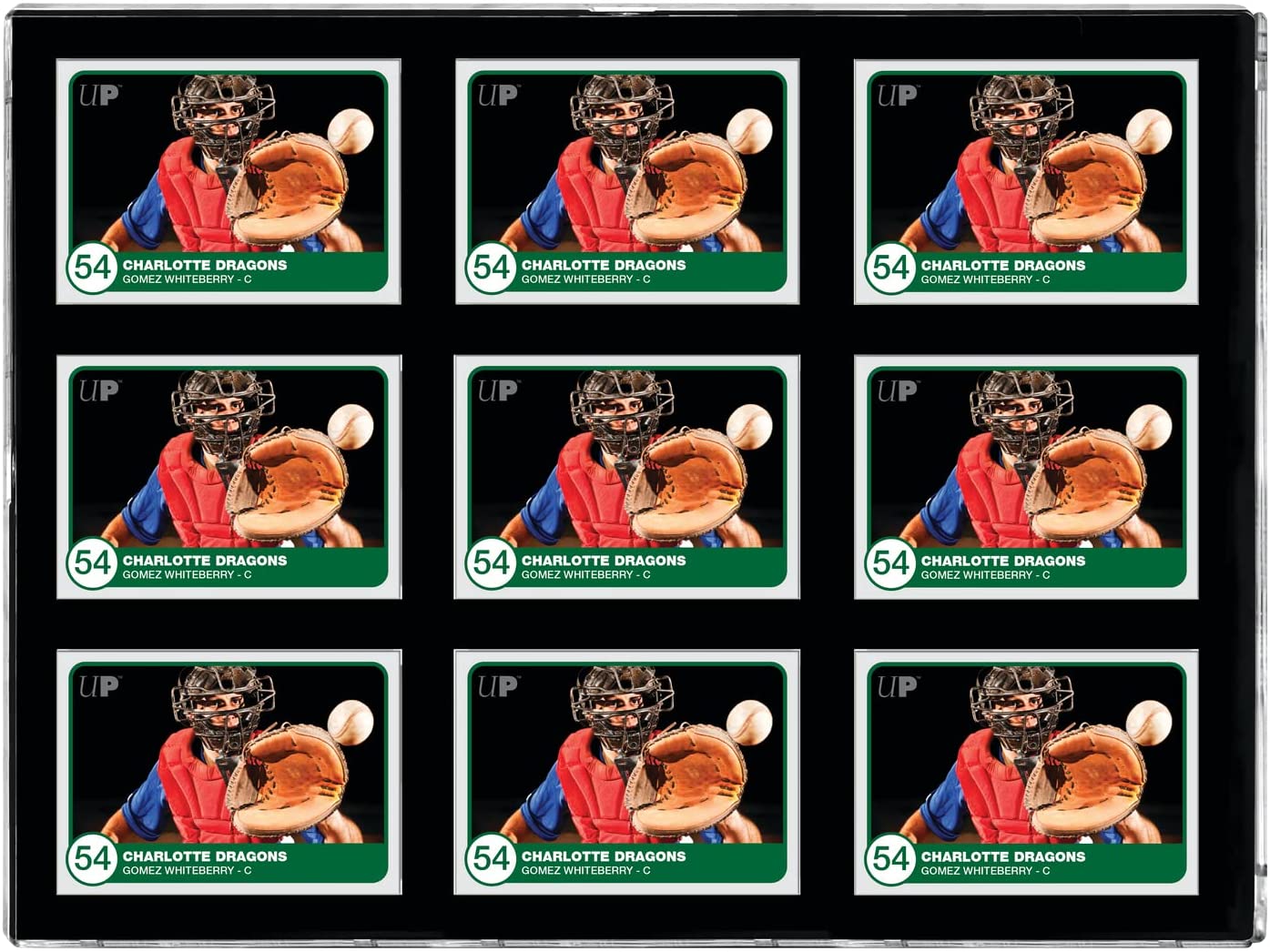 Ultra PRO - Black Border ONE-Touch 9 Graded Card Display Case, Show Off & Protect (Standard Size) Graded Baseball Cards, Football Cards or Collectible Gaming Cards, Magnetic Closure & UV-Resistant