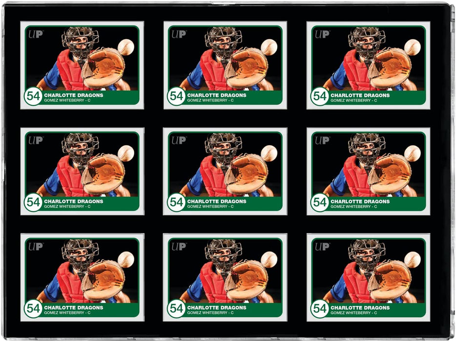 Ultra PRO - Black Border ONE-Touch 9 Graded Card Display Case, Show Off & Protect (Standard Size) Graded Baseball Cards, Football Cards or Collectible Gaming Cards, Magnetic Closure & UV-Resistant