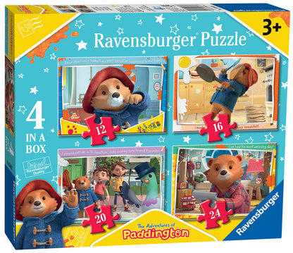 Ravensburger The Adventures of Paddington Gifts - Jigsaw Puzzles for Kids Age 3 Years Up - 4 in Box (12, 16, 20, 24 Pieces)