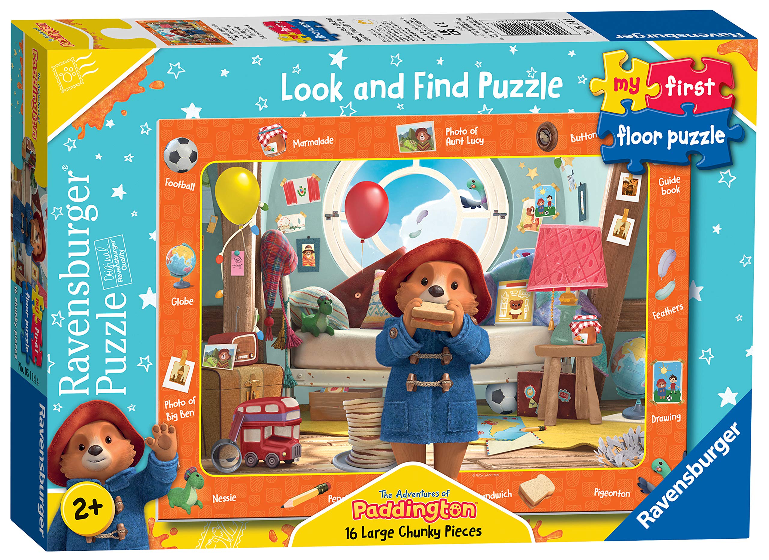 Ravensburger The Adventures of Paddington - My First Floor Puzzle - 16 Piece Jigsaw Puzzles for Kids - Educational Toddler Toys Age 24 Months and Up (2 Years Old