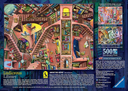 Ravensburger Colin Thompson The Ludicrous Library 500 Piece Jigsaw Puzzle for Adults and Kids Age 10 Years Up