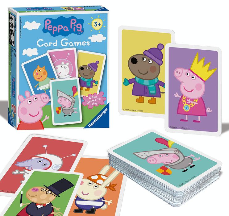 Ravensburger Peppa Pig Card Game for Kids Age 3 Years and Up - 4 Different Family Games Snap, Happy Families, Swap and Pairs