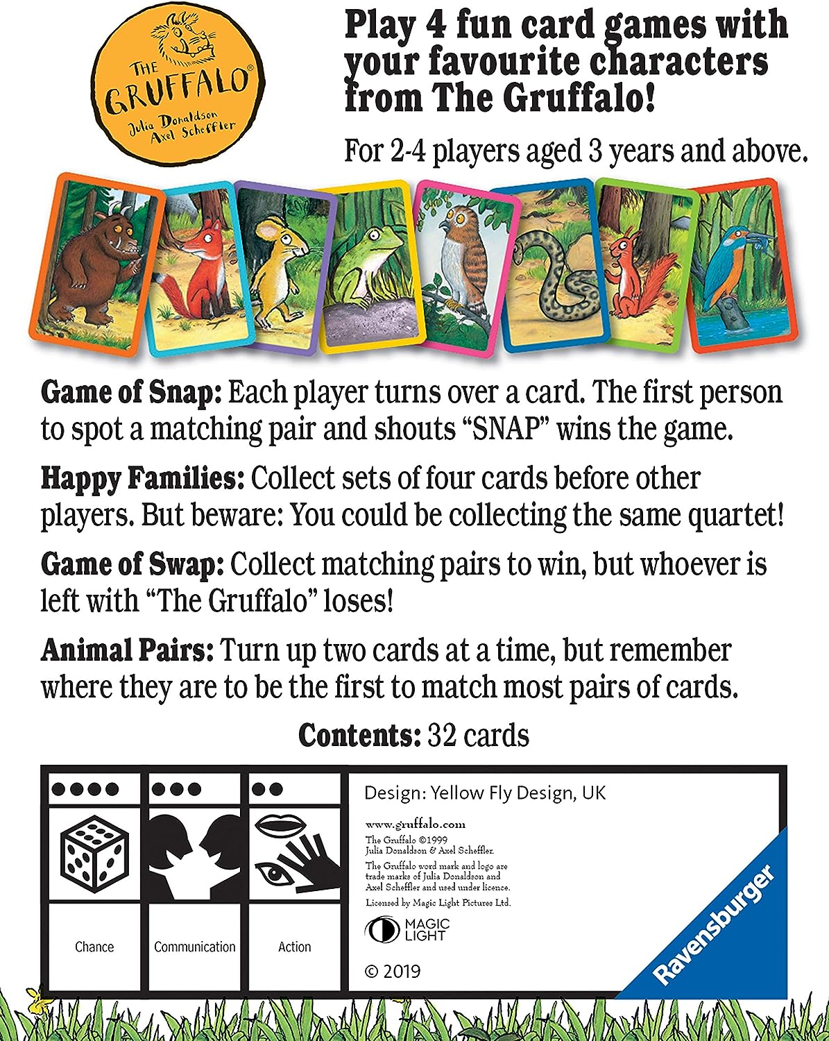 Ravensburger The Gruffalo Card Game for Kids Age 3 Years and Up - Snap, Happy Families, Swap or Pairs - Gruffalo Toy