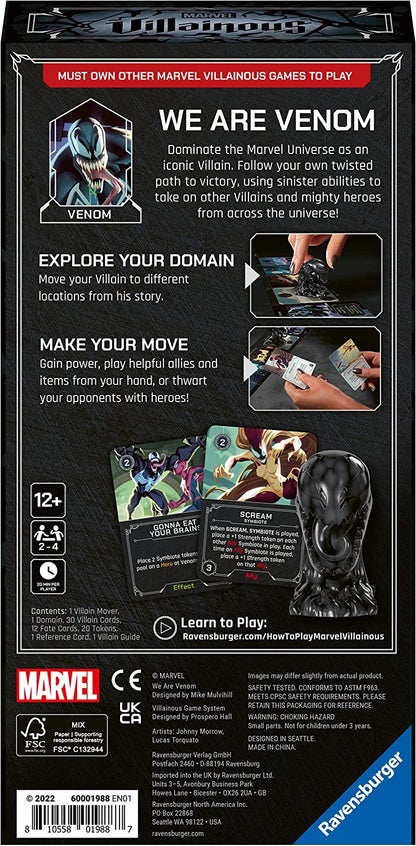 Ravensburger Marvel Villainous Venom Expansion - Strategy Family Board Games for Adults and Kids Age 10 Years Up - Requires Base Game