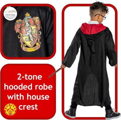 Rubie's Official Harry Potter Pack Gryffindor Robe, Wand and Glasses Child's Costume - One Size