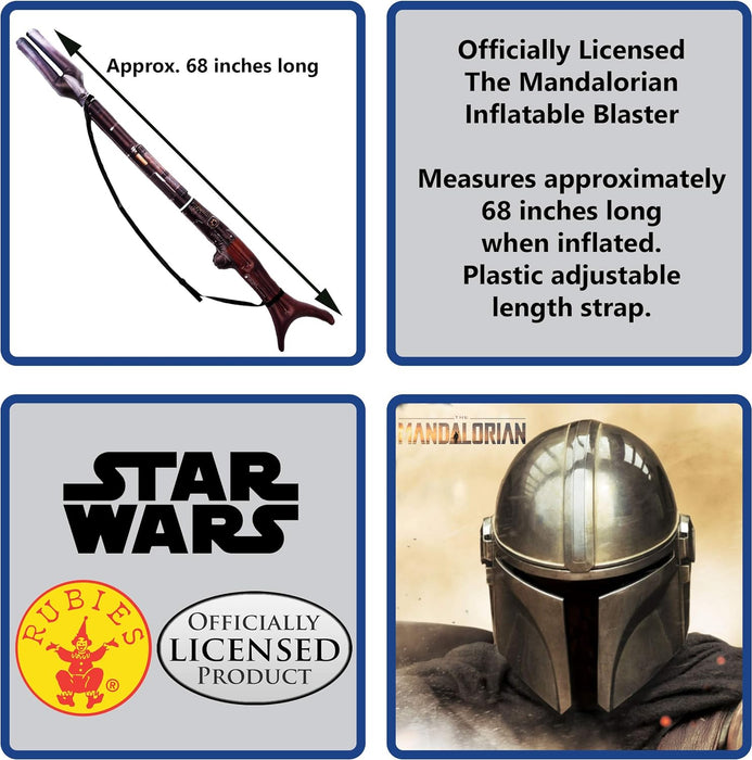 Rubies Official Disney Star Wars, The Mandalorian Blaster Large Inflatable, Costume Accessory Halloween Halloween
