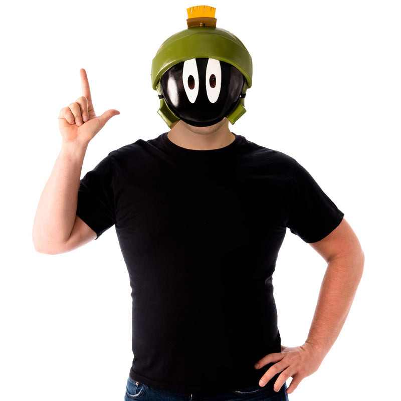 Rubie's 202609NS Warner Bros. Space Jam Marvin the Martian Plastic Half-mask, Men, Women, Boys Girls, Green, NS