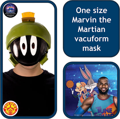Rubie's 202609NS Warner Bros. Space Jam Marvin the Martian Plastic Half-mask, Men, Women, Boys Girls, Green, NS
