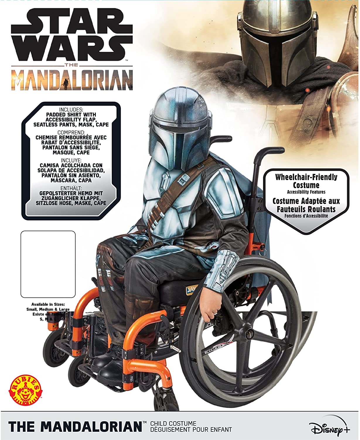 Rubies Official Star Wars The Mandalorian Adaptive Child Costume, Kids Fancy Dress Halloween
