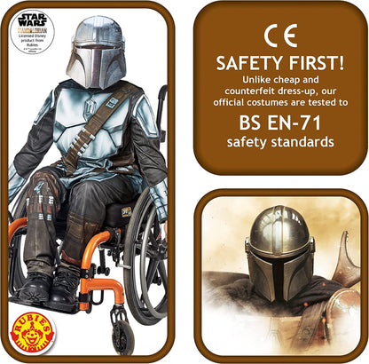 Rubies Official Star Wars The Mandalorian Adaptive Child Costume, Kids Fancy Dress Halloween