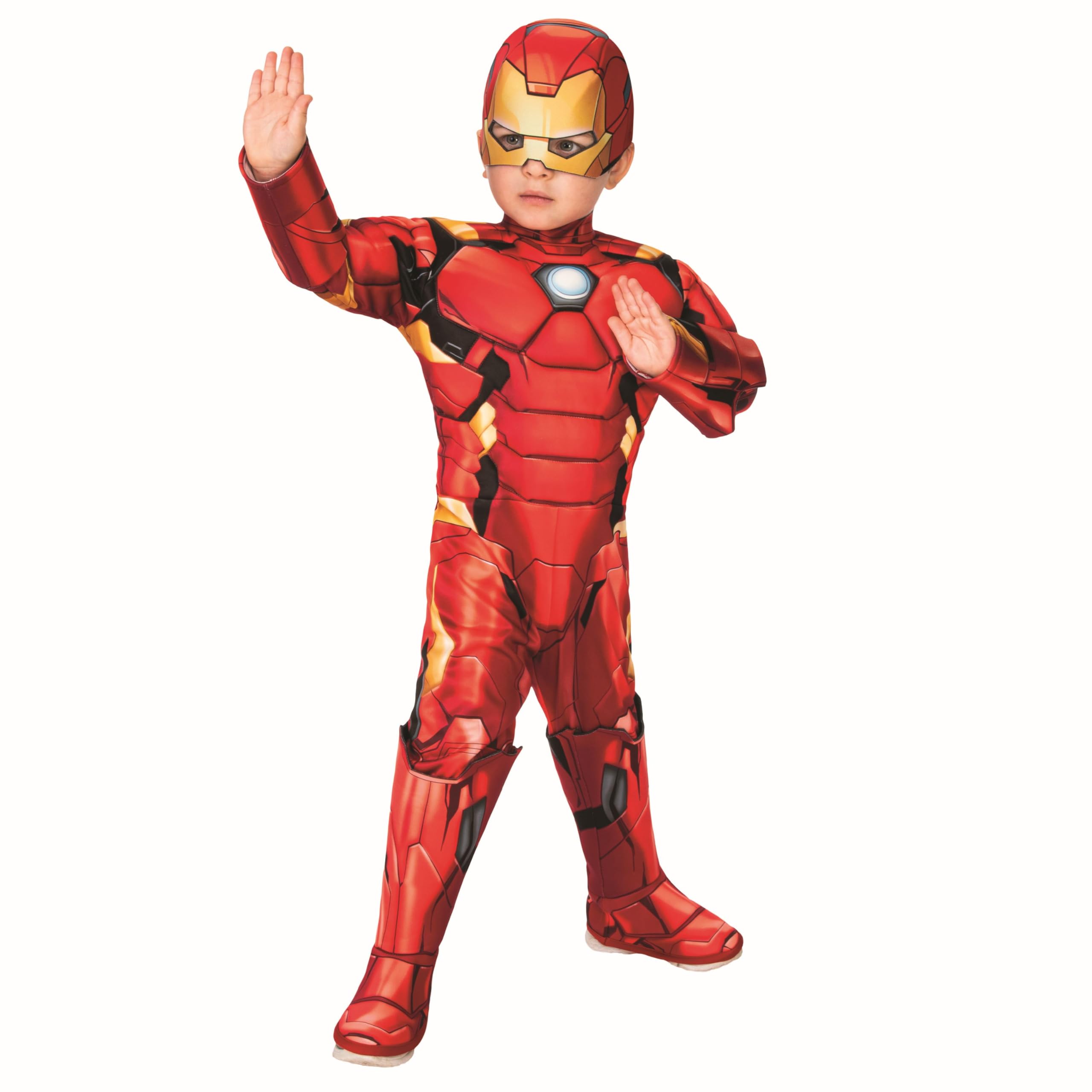 Rubies Official Marvel Avengers Iron Man Deluxe Toddler Costume, Kids Fancy Dress