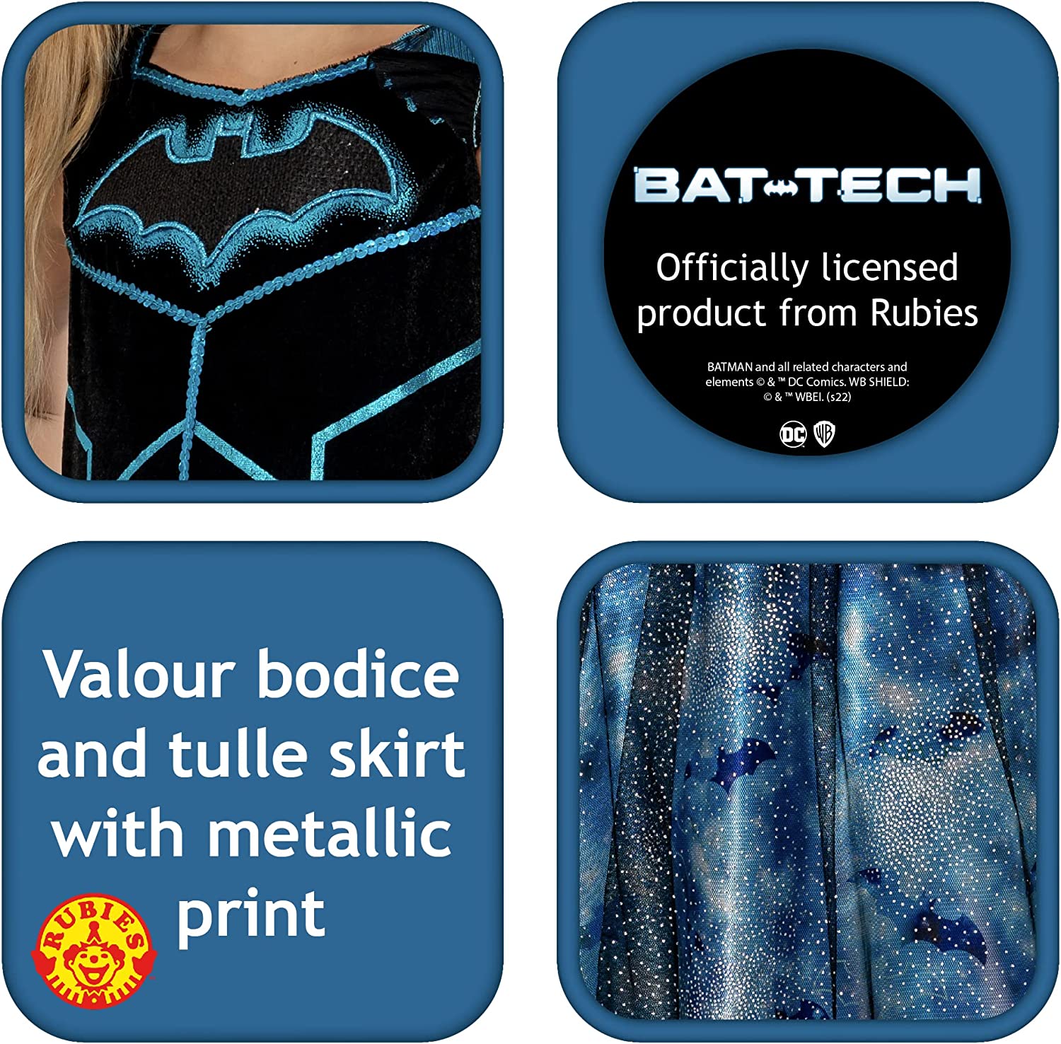 Rubie's Official DC Bat-Tech Batgirl Child Costume Dress